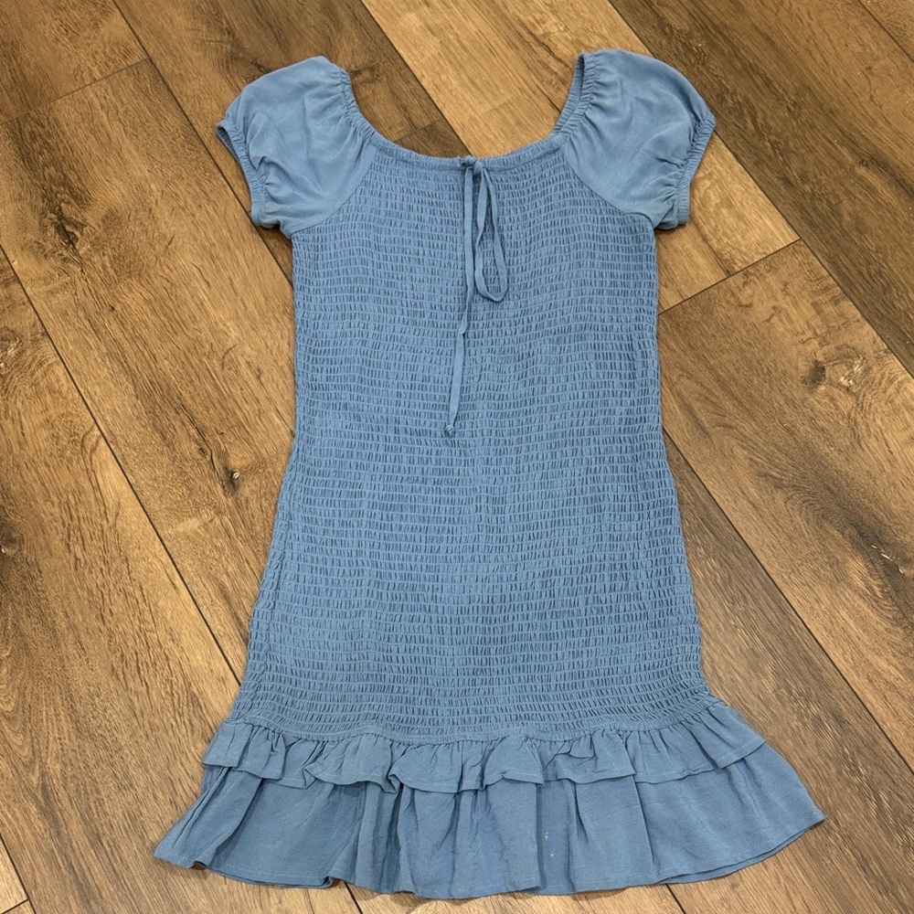 American Eagle Blue Ruffle Dress